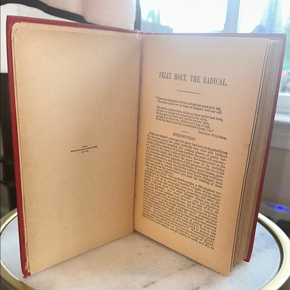 Antique Embossed Book “Felix Holt, the Radical” by George Eliot-Lovell Edition - Picture 6 of 13